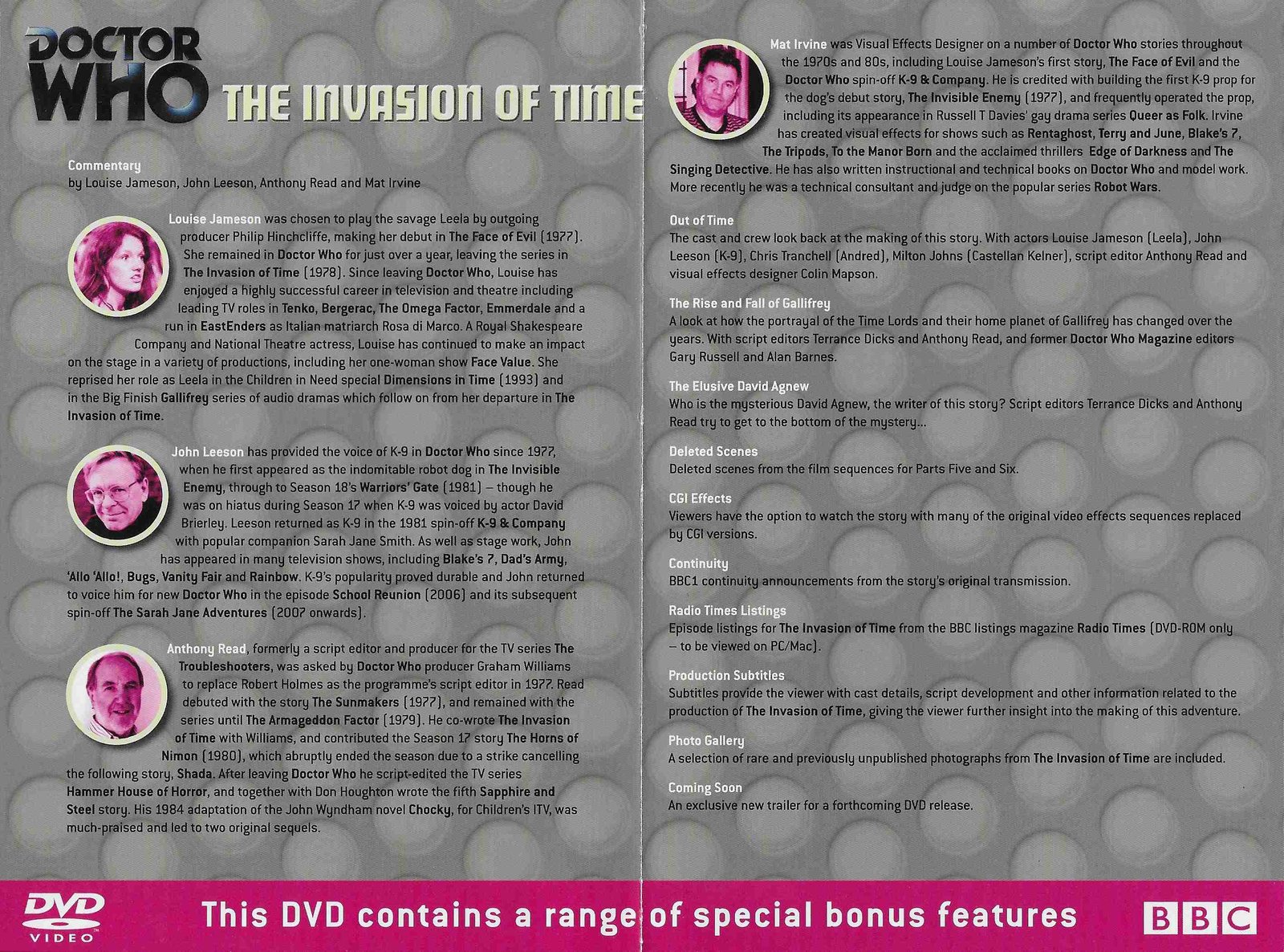 Inserts from BBCDVD 2586